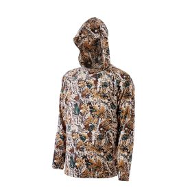 Camo Hoodie, Medium Size, Men Pullover Hooded Sweatshirt, Moisture Wicking & Breathable, Quick-dry, Hiking Fishing Shirt with Hood