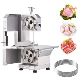 Commercial Electric Meat Bandsaw, 2200W Stainless Steel Countertop Bone Sawing Machine, Workbeach 18.5" x 20.9", 0-7.1 Inch Cutting Thickness