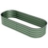 4.9' x 2' x 1' Galvanized Raised Garden Bed Kit, Metal Planter Box with Safety Edging, Green