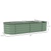 4.9' x 2' x 1' Galvanized Raised Garden Bed Kit, Metal Planter Box with Safety Edging, Green