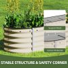 17" Tall 9 in 1 Outdoor Raised Garden Bed Kits,8ft x 2ft Large Galvanized Metal Patio Planter Box with Safety Rubber & Gloves, for Vegetables Flowers