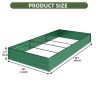 2 Pack 8ftx4ft Large Raised Garden Bed Kit,Outdoor Galvanized Metal Patio Planter Box with Safety Rubber & Gloves, for Vegetables Flowers,Green