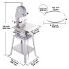 Commercial Electric Meat Bandsaw, 1500W Stainless Steel Vertical Bone Sawing Machine, Workbeach 19.3" x 15", 0.16-7.9 Inch Cutting Thickness