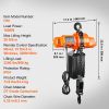 Electric Chain Hoist, 2200 lbs Load, 20 ft Lifting Height, 6.9 ft/min Speed, 120V, Single Phase Overhead Crane with Chain