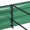 2 Pack 8ftx4ft Large Raised Garden Bed Kit,Outdoor Galvanized Metal Patio Planter Box with Safety Rubber & Gloves, for Vegetables Flowers,Green