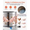 Chicken Plucker Machine, 23.6 in Drum, 2200W & 240RPM Electric Chicken Plucking Machine with 119 Soft Fingers & Transport Wheels