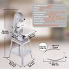 Commercial Electric Meat Bandsaw, 1500W Stainless Steel Vertical Bone Sawing Machine, Workbeach 19.3" x 15", 0.16-7.9 Inch Cutting Thickness