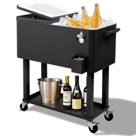 【Same Code：00368727】80Qt Black Box Black Square Foot Tube With Drain Pipe Freezer Incubator (Option: 82483437)