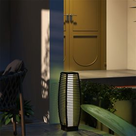 Solar Rattan Floor Lamp, Outdoor Garden Pathway Lantern & Decorative Driveway Light (Option: 12711112)