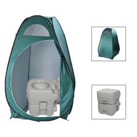 Portable Outdoor Pop-up Toilet Dressing Fitting Room Privacy Shelter Tent Army Green (Option: default)