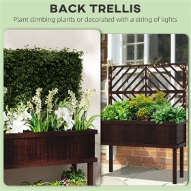Wooden Planter、Flower shelf,Wood Planter Box (Option: 83578400)