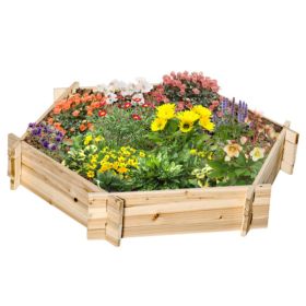 39" x 36" Screwless Hexagon Raised Garden Bed – DIY Herb Planter Box for Outdoor Gardening (Option: 90619281)