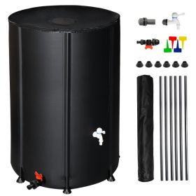 【Replace 3139070】100 Gallon Folding Rain Barrel Water Collector Black (Option: 16141337)